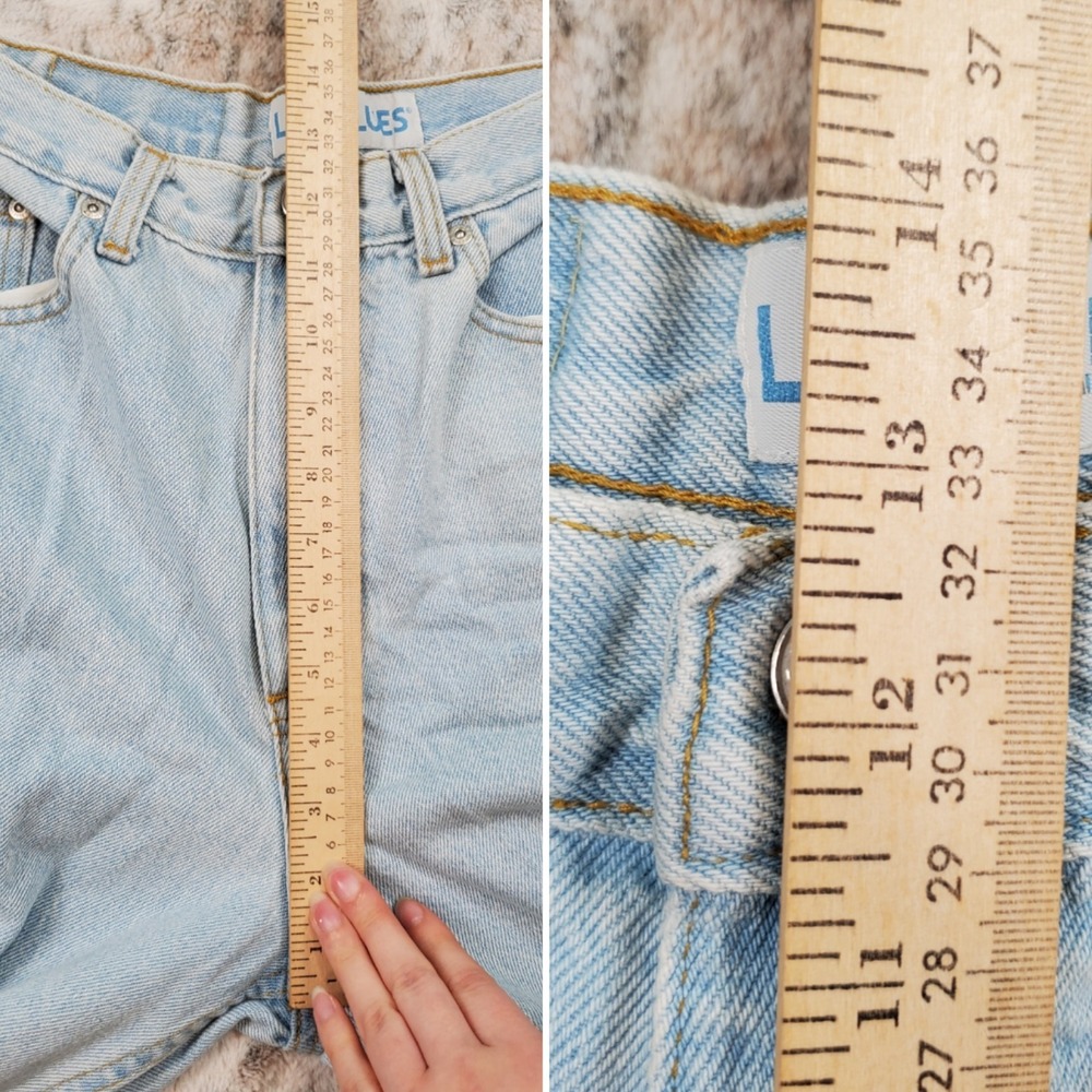 Vintage L.A. Blues 90s Jeans Sz 10 High Rise Classic Fit Light Wash Grunge - Picture 11 of 12